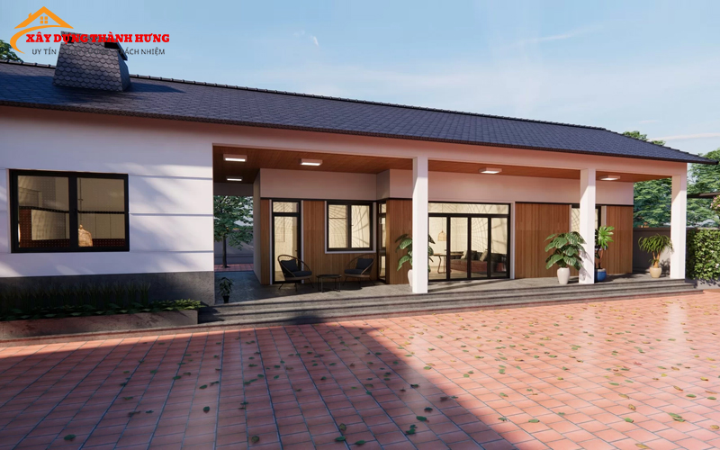 Thiết kế nhà 3 gian hiện đại