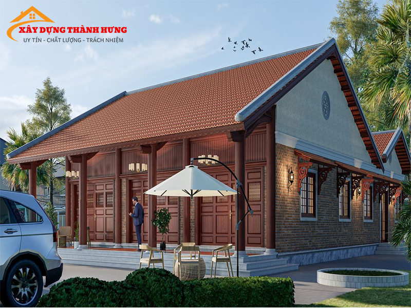 Thiết Kế Nhà 3 Gian Truyền Thống Đẹp Mẫu 01