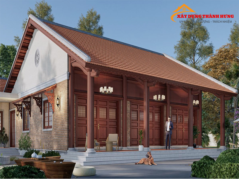 Thiết Kế Nhà 3 Gian Truyền Thống Đẹp Mẫu 02