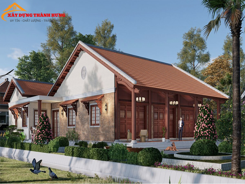 Thiết Kế Nhà 3 Gian Truyền Thống Đẹp Mẫu 05