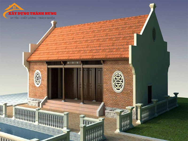 Thiết Kế Nhà 3 Gian Truyền Thống Đẹp Mẫu 06