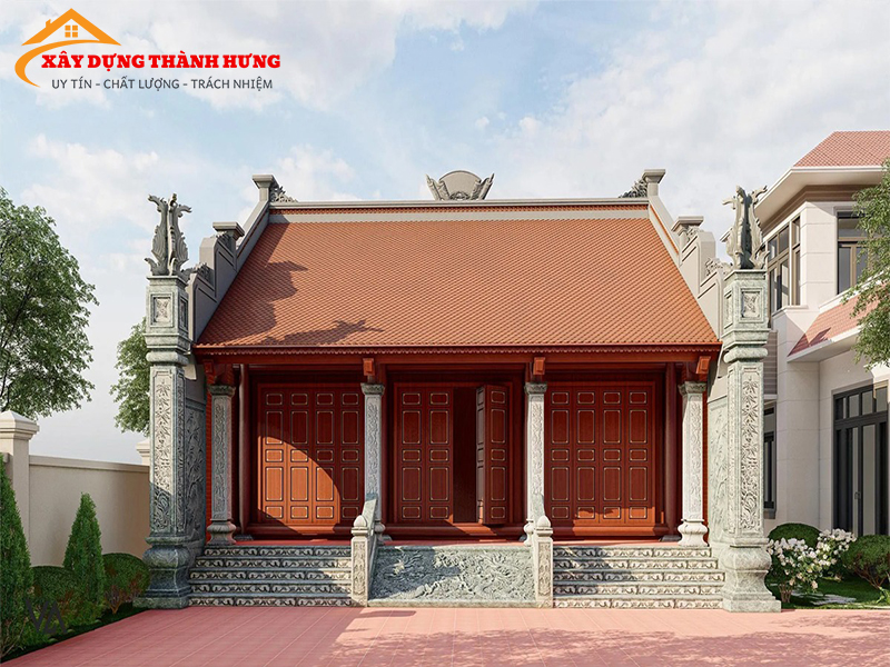 Thiết Kế Nhà 3 Gian Truyền Thống Đẹp Mẫu 07