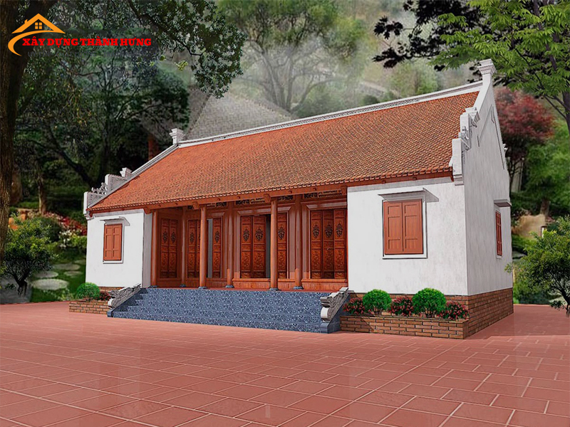 Thiết Kế Nhà 3 Gian Truyền Thống Đẹp Mẫu 08