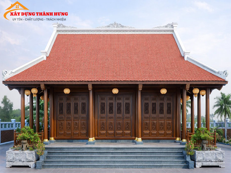 Thiết Kế Nhà 3 Gian Truyền Thống Đẹp Mẫu 11