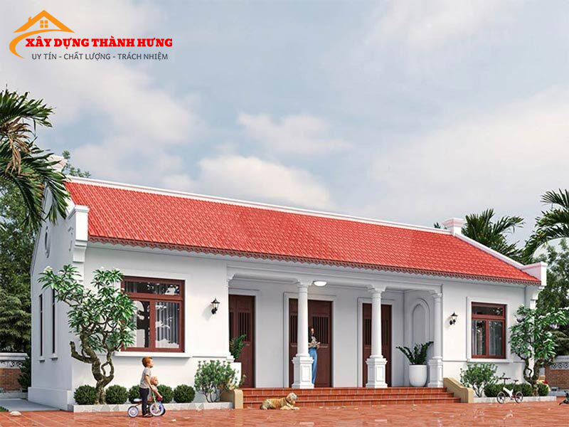 Thiết Kế Nhà 3 Gian Truyền Thống Đẹp Mẫu 14