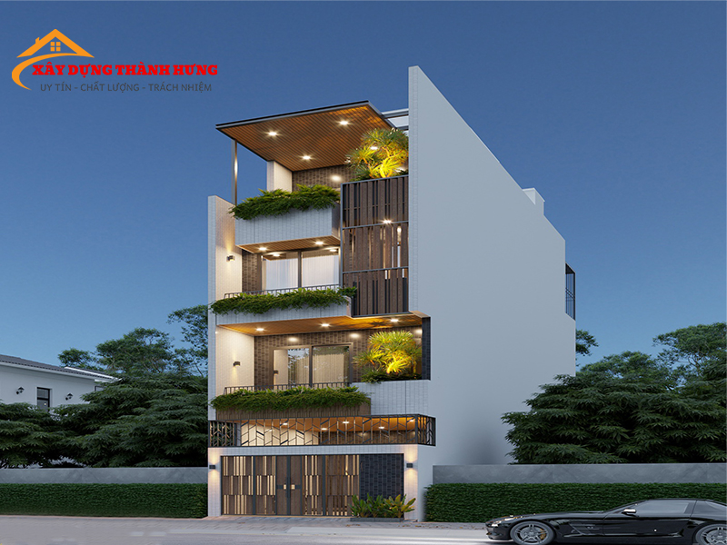 Thiết Kế Nhà 4 Tầng Siêu Đẹp Mẫu 02