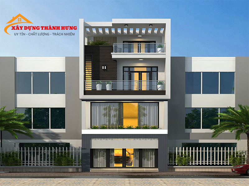 Thiết Kế Nhà 4 Tầng Siêu Đẹp Mẫu 05