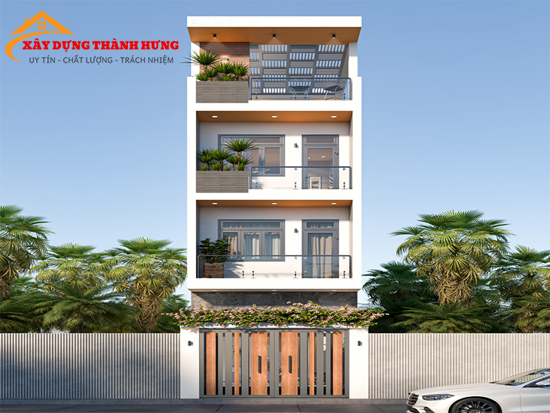 Thiết Kế Nhà 4 Tầng Siêu Đẹp Mẫu 06