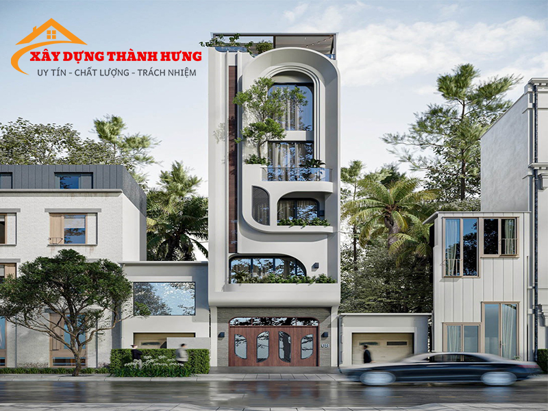 Thiết Kế Nhà 4 Tầng Siêu Đẹp Mẫu 07