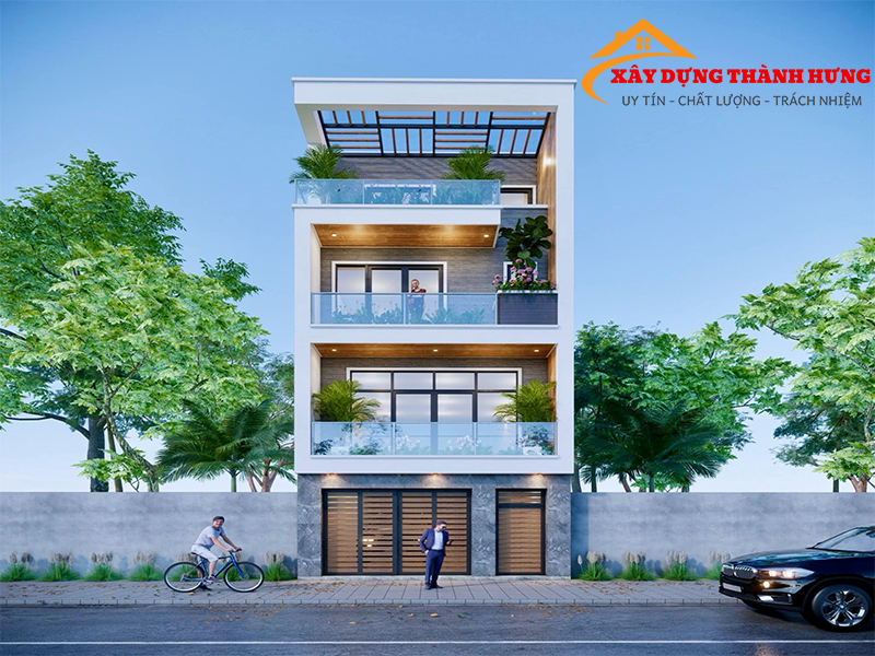 Thiết Kế Nhà 4 Tầng Siêu Đẹp Mẫu 12