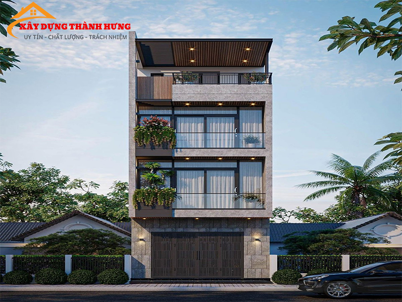 Thiết Kế Nhà 4 Tầng Siêu Đẹp Mẫu 15