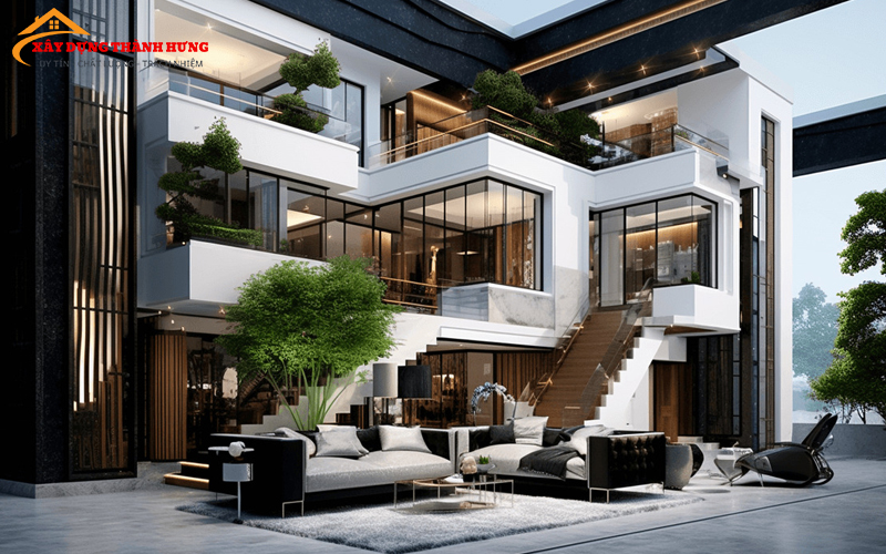 Thiết kế nhà 4 tầng