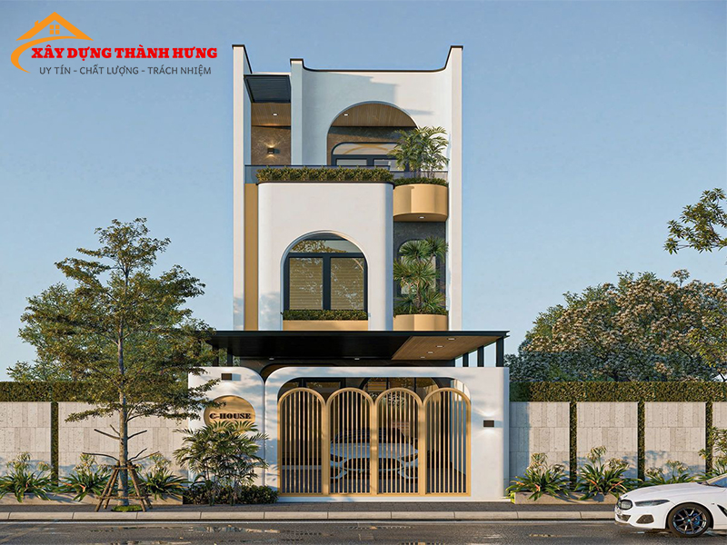 Thiết Kế Nhà Mặt Phố Thời Thượng Mẫu 14